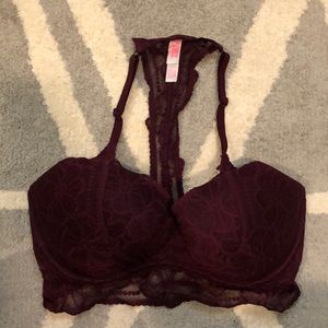 Victoria’s Secret Pink burgundy push up bralette